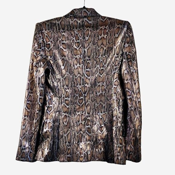 IEENA for Mac Duggal Sequin Leopard Print Blazer Sz 6 NWT - Picture 9 of 16